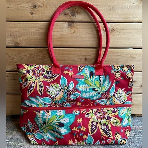Vera Bradley Botanical Design Oversized Travel Bag - Picture 5 of 7